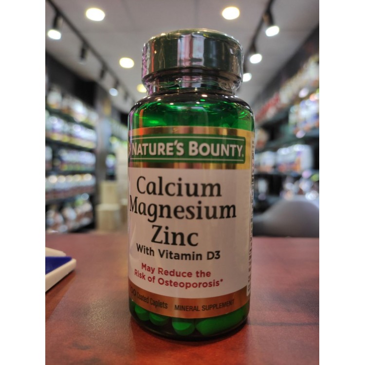 Canxi Nature's Bounty Calcium Magnesium Zinc (100 viên)